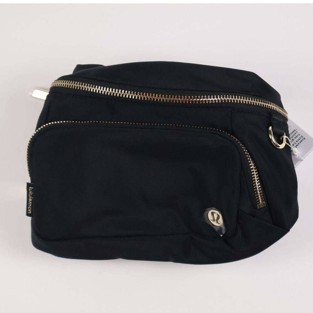 Lululemon Everywhere Belt Bag Extra Large Metal Black Gold OS NWT 68